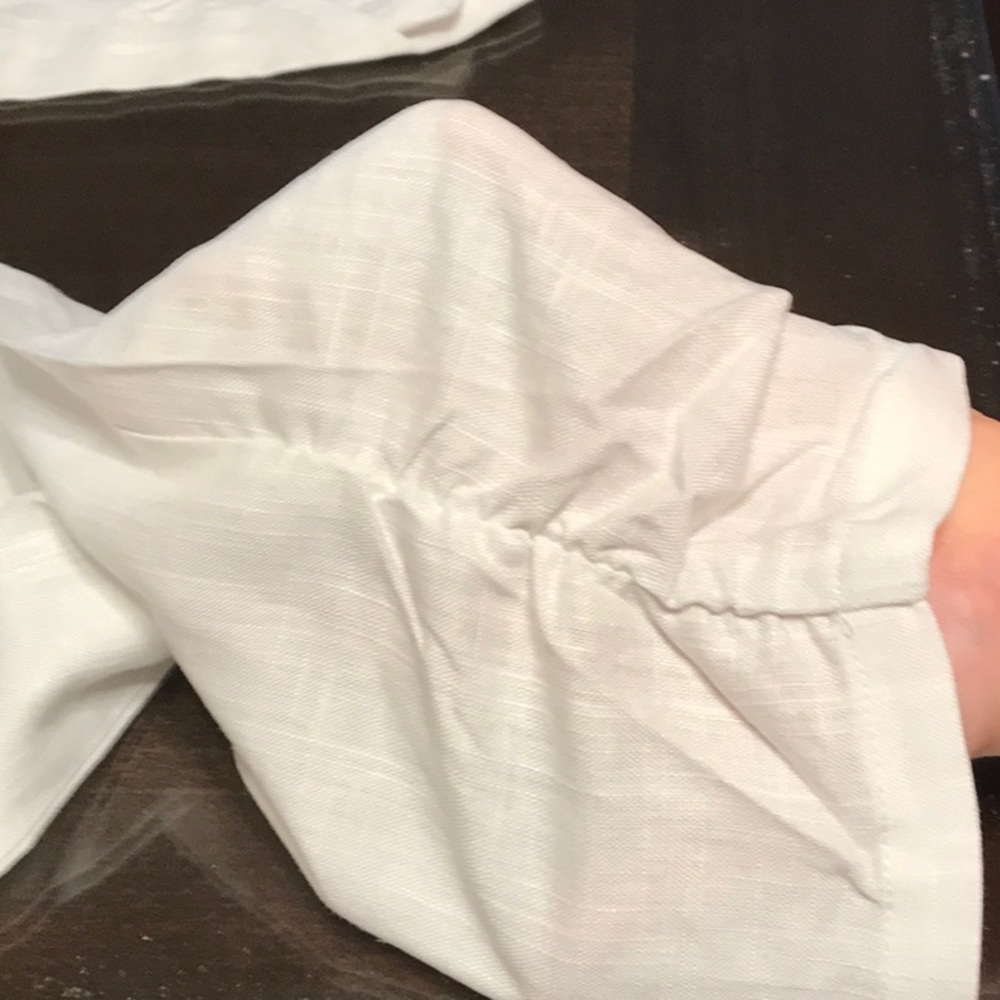 CROPPED COTTON LINEN PANTS - Picture 5 of 8